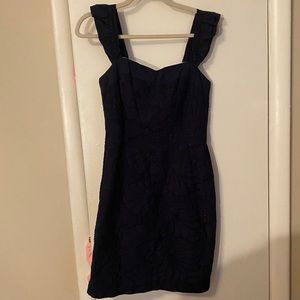 Lilly Pulitzer Embroidered Ruffle Sleeve Dress